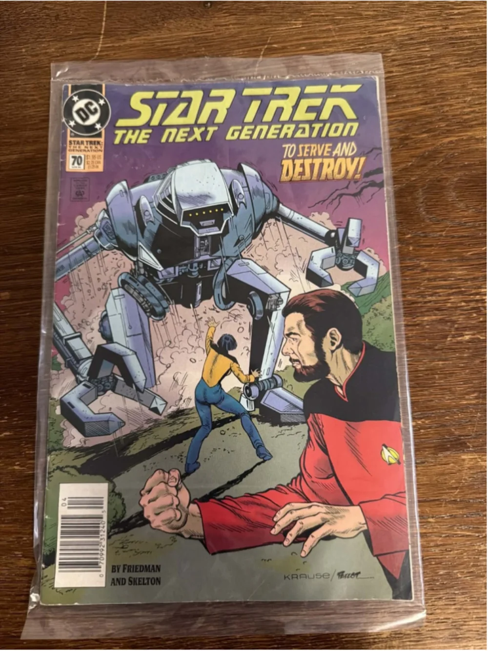 Star Trek TNG #70 1995 DC Comics To Serve and Destroy Riker Cover VF Candyman Ad